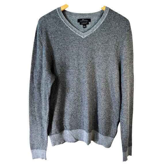 Marc Anthony Men’s Luxury Blend Slim Fit Cashmere Merino Wool Blend Sweater Gray - Picture 1 of 9